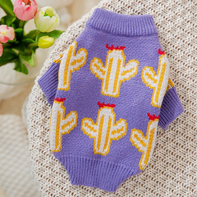 DUOMASUMI Πουλόβερ σκύλου Φθινοπωρινό Χειμερινό Ρούχα για κουτάβι Ρούχα Χαριτωμένο πουλόβερ κάκτου πουλόβερ για μικρά ρούχα για σκύλους Ρούχα για κατοικίδια για γάτες