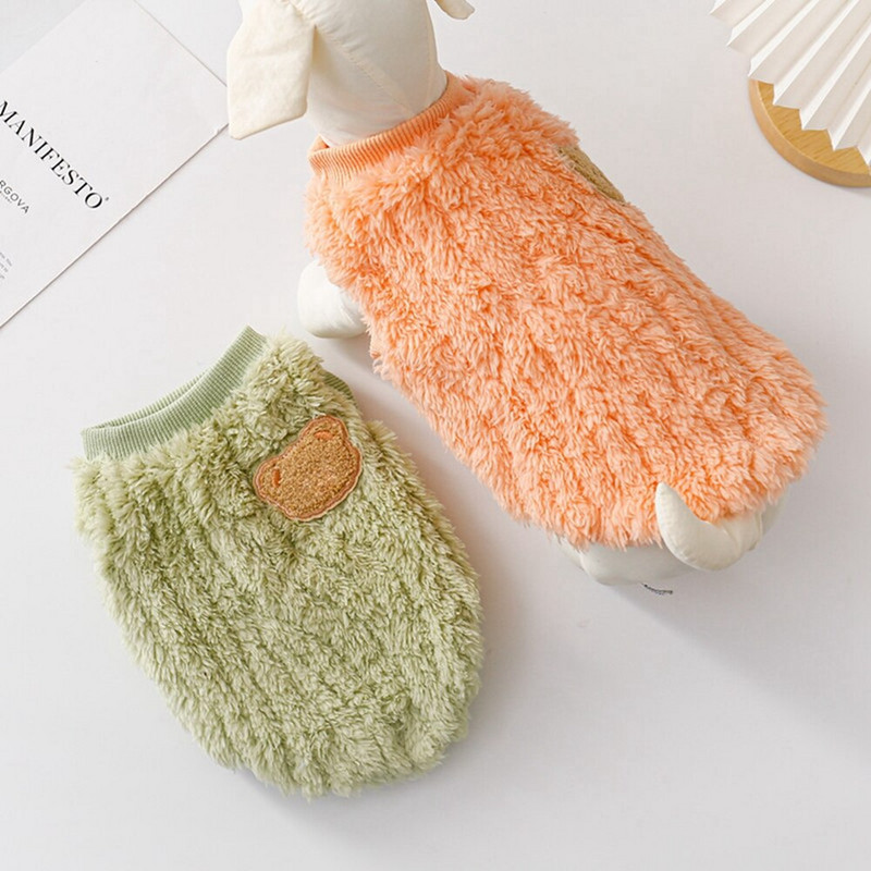 Ζεστά πουλόβερ σκυλιών για μικρούς μεσαίους σκύλους Γάτες Φούτερ για κουτάβι Πουλόβερ Μαλακό Fleece Γιλέκο σκύλου Μπουφάν Chihuahua Yorkie Pug Στολή