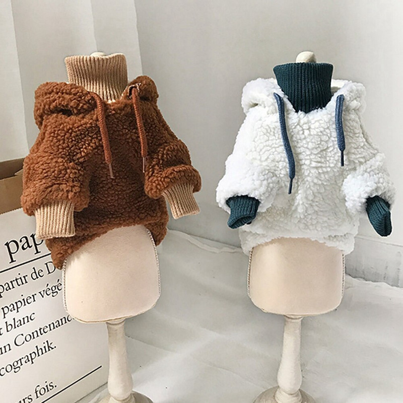 Haine pentru câini din fleece, iarnă, caldă, hanorace pentru câini, cu litere, haină pentru animale de companie, jachetă pentru câini, moale, buldog francez, chihuahua, îmbrăcăminte pentru câini