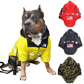 Pet Big Dog Jacket Ρούχα για μικρούς μεσαίους μεγάλους σκύλους, αδιάβροχο παλτό προσώπου πολυτελείας σκύλου, φορεσιά γαλλικού μπουλντόγκ Chihuahua