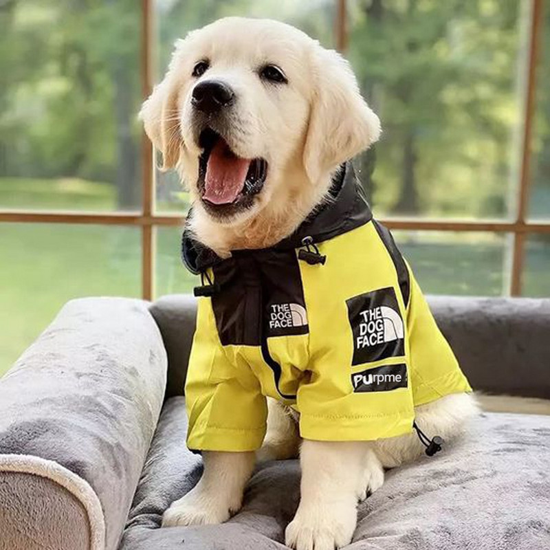 Pet Big Dog Jacket Ρούχα για μικρούς μεσαίους μεγάλους σκύλους, αδιάβροχο παλτό προσώπου πολυτελείας σκύλου, φορεσιά γαλλικού μπουλντόγκ Chihuahua