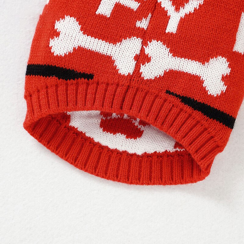 Îmbrăcăminte pentru animale de companie Câine pisică Pulover Îmbrăcăminte pentru Crăciun Amprente de lux Bones Costum pentru câine de companie Îmbrăcăminte tricotată pentru animale de companie