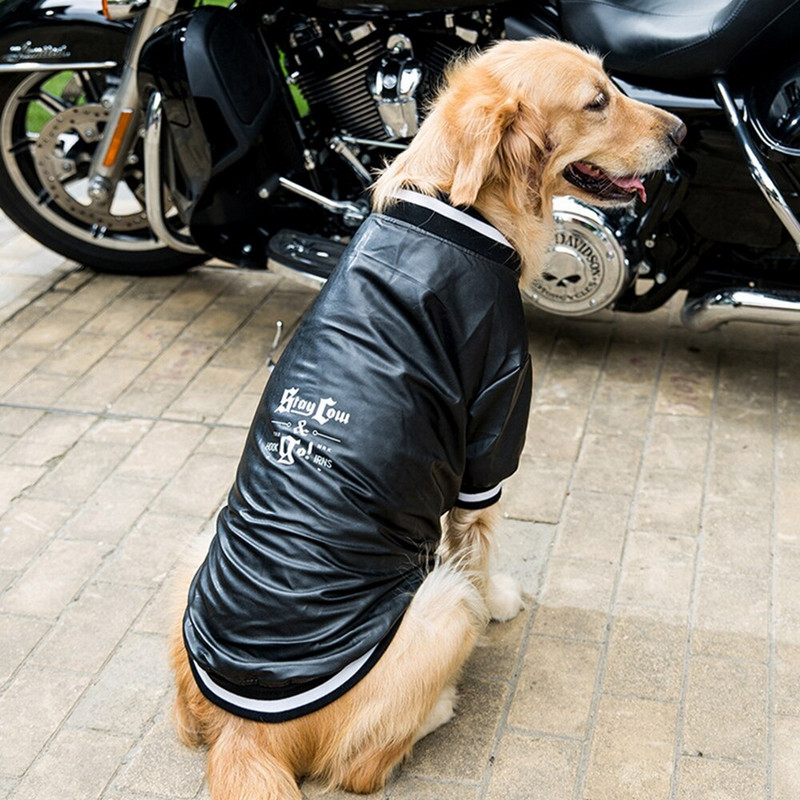Módna kožená bunda pre domáce zvieratá, zimná nepremokavá teplá bunda, zahustená jesenná bunda pre veľké psy, mačky, domáce a vonkajšie prechádzky