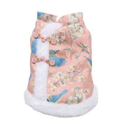 Teplá bunda pre psov a mačky, klasický kostým Tang, dizajn pre domáce zvieratá, šteniatka, mikina s kapucňou, zimné oblečenie, 4 farby