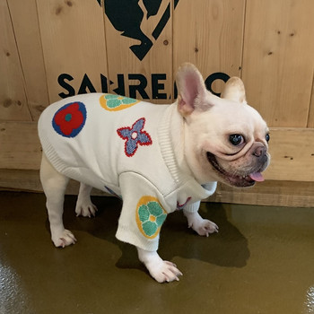 Горещ моден пуловер за домашни кучета Есен Зима Удебелени Топли дрехи за малки средни кучета Френски булдог Бишон Теди Шнауцер Консумативи