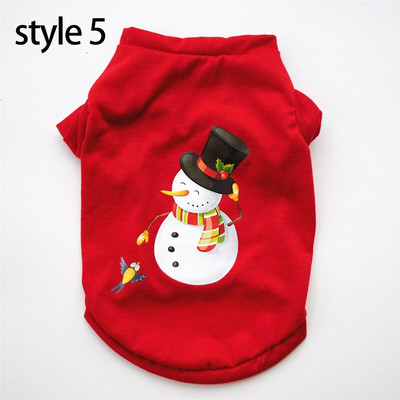 Jõulupuuvillased lemmikloomariided Koerariided väikestele keskmistele koertele Vestisärk Uusaasta kutsikakoera kostüüm Chihuahua lemmikloomade vesti särk