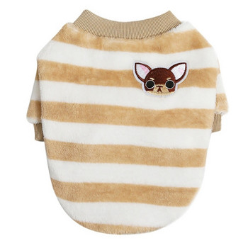 Υπέροχα ρούχα για σκύλους Χειμερινή μπλούζα με ζεστές ρίγες Puppy Cat Small Medium Dogs Puppy Yorkshire Outfit Προμήθειες για κατοικίδια ζώα