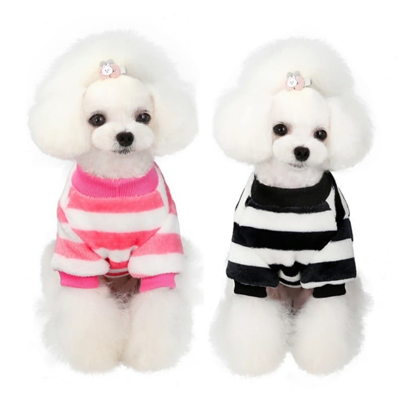 Armsad koerariided Talvine sooja triibuga dressipluus kutsikas kass väikesed keskmised koerad kutsikas Yorkshire`i varustus lemmikloomade rõivatarvikud