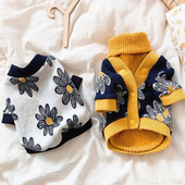 Nööpidega kootud kootud kampsun Teddy väikesed kutsikad Šnautser Bichon VIP Pommeri Yorkshire lemmiklooma riided