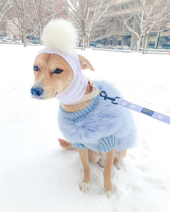 Ζεστά ρούχα για σκύλους κατοικίδιων ζώων Μαλακά πουπουλένια γούνινα παλτά για σκύλους Μπουφάν πουλόβερ για μικρομεσαίους σκύλους Πλεκτό παλτό Chihuahua Perro sweterek dla psa