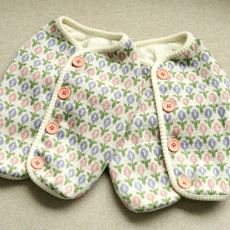 Lemmikloomakoer Sügis- ja talveriided Rohelised Lilled Koerariided Kutsikas Soe Vest Puudel Avatud Kampsun Kootud Kangast Mantel