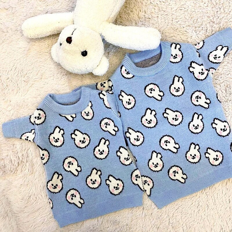 Blue Rabbit Dog Clothes Pleteni pulover za kućne ljubimce Jesenska i zimska odjeća Teddy Cat Donja majica Puppy Pleteni topli pulover XS-XL