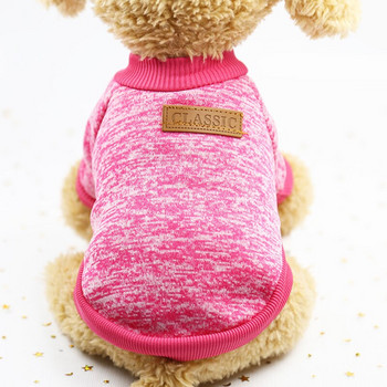 XS-2XL Βαμβακερό πουλόβερ για κατοικίδια Ζεστά ρούχα για σκύλους Ρούχα για κουτάβι κατοικίδια γάτα Πουλόβερ Παλτό χειμωνιάτικης μόδας μαλακό για μικρά σκυλιά