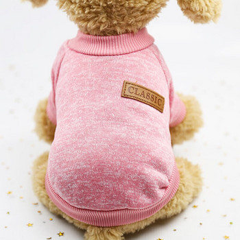 XS-2XL Памучен пуловер за домашни любимци Топли дрехи за кучета Puppy Pet Cat Clothes Пуловер Яке Палто Зимна мода Меко за малки кучета