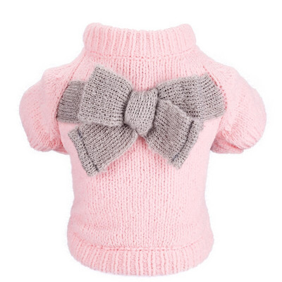 Naujas rudens žiemos naminių šunų kačių šiltas lankas megztinis Striukės Minkštas Patogus Šunų Megztinis Kalėdinis Mažas Šunų Apranga Naminių gyvūnėlių Apranga Paltas Džersis
