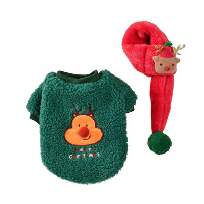 Vianočné kostýmy pre domáce zvieratá, pulóvre, svetre pre šteniatka a šatky, teplé flísové oblečenie pre malých psov, roztomilé oblečenie pre mačky, vianočný kabát pre domáce zvieratá