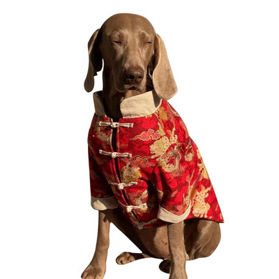 Îmbrăcăminte pentru câini de Anul Nou chinezesc Costum Tang Cheongsam Corgi Husky Labrador Golden Retriever Border Collie haină mare pentru câini haină