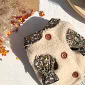 Psí pekný kartáčovaný kabát pre domáce zvieratá hrubý kabát módne teplé oblečenie pre psov zimné vonkajšie vetrovky pre mačky buldog bišon