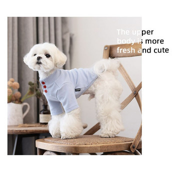 Πλεκτό πουλόβερ για σκύλους μονόχρωμο πουκάμισο με ζιβάγκο, φθινοπωρινή άνοιξη Teddy Chihuahua Pet Νέα ρούχα