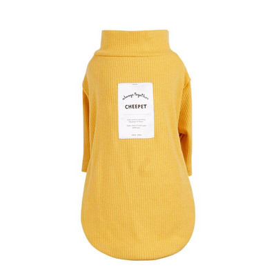 Câini Pulover tricotat Culoare uni Gâtul cu gâtul de jos Cămașă Toamnă Primăvară Teddy Chihuahua Animal de companie Haine noi