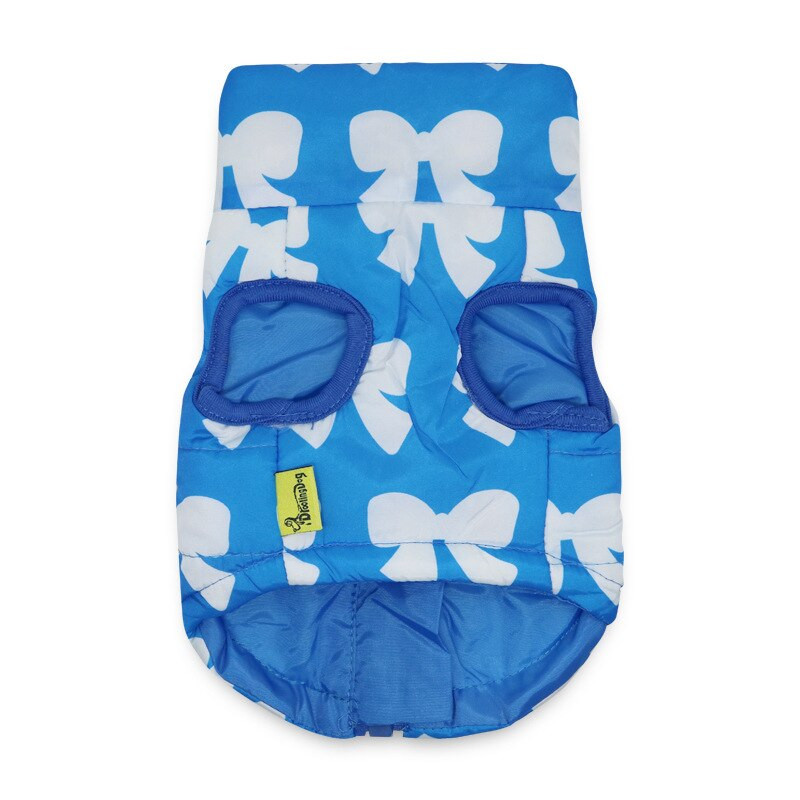 Vibu-sõlmega trükitud lemmikloomariided Tuulekindel kassikoera jope jakk Soe kutsikarõivaste vest D-rõngaga Kaisukoera riided väikestele koertele