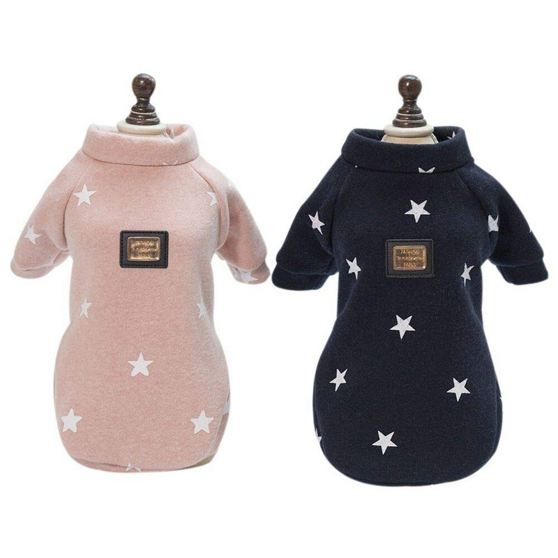 Fashion Star Prinditud lemmiklooma fliisist pusa kampsun väikestele koertele kassidele poiss tüdrukutele koertele pehme soe talvejope jakk kutsika riided