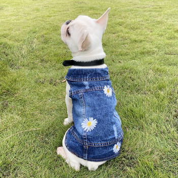 XS-2XL Дънкови дрехи за кучета Cowboy Pet Dog Coat Puppy Clothing For Small Dogs Jeans Jacket Dog Vest Coat Puppy Outfits Cat Drell