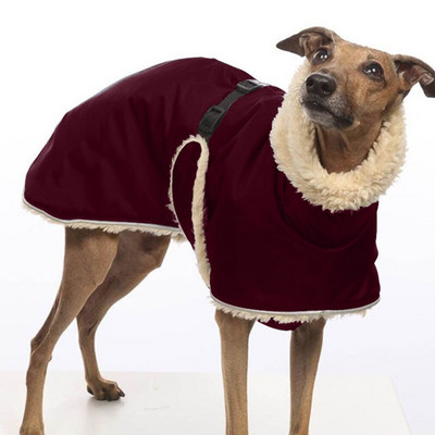 Whippet Greyhound Fleece τζάκετ σκύλου Χειμερινά ζεστά ρούχα για σκύλους Αδιάβροχα χοντρά μπουφάν για σκύλους Ρούχα πολλαπλών χρωμάτων