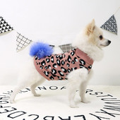 Kuum müük odavad lemmikloomarõivad Luksuslikud kassi koerte kostüümid, silmkoelised täpilised lemmikloomade kampsunid