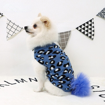 Kuum müük odavad lemmikloomarõivad Luksuslikud kassi koerte kostüümid, silmkoelised täpilised lemmikloomade kampsunid