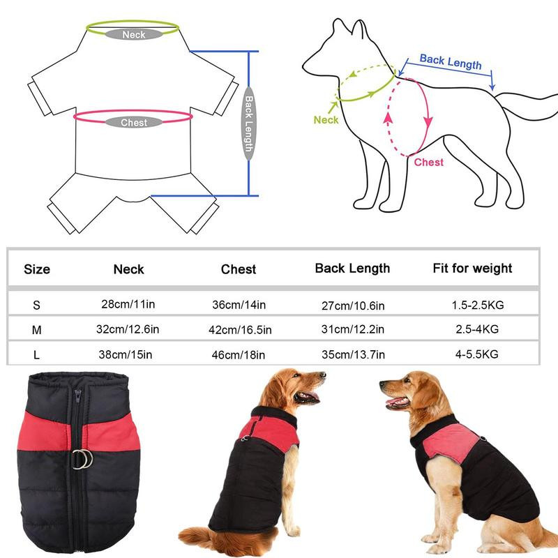 Vesta pre psa na zimu Útulná nepremokavá vetruodolná zimná bunda pre psa Štýlová bunda pre domáce zvieratá Teplá vesta pre psa Oblečenie pre domáce zvieratá v chladnom počasí