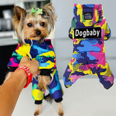 Maskovací zimný oblek pre domáce zvieratá, nepremokavé oblečenie pre psov, štvornohý šteňací kabát, teplá psí bunda s patentkou, vetruodolný kabát pre malé psy