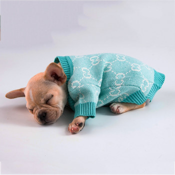 Пуловер за кучета за малки и средни кучета Френски булдог Чихуахуа Коледни луксозни дрехи за кучета Зимни дрехи за домашни любимци XS-XXL