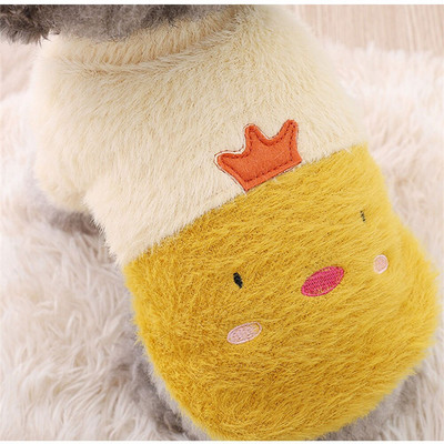 Oblečenie pre psov s kapucňou, jeseň a zima, teplý zahustený flísový sveter, kreslený film, žaba, kačica, transformačný kostým, oblečenie pre domáce zvieratá