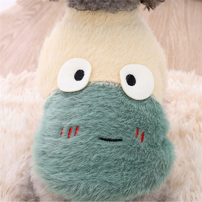 Oblečenie pre psov s kapucňou, jeseň a zima, teplý zahustený flísový sveter, kreslený film, žaba, kačica, transformačný kostým, oblečenie pre domáce zvieratá