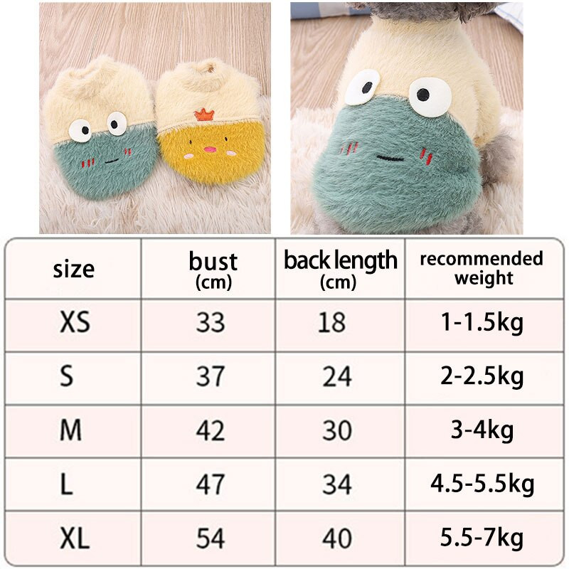 Oblečenie pre psov s kapucňou, jeseň a zima, teplý zahustený flísový sveter, kreslený film, žaba, kačica, transformačný kostým, oblečenie pre domáce zvieratá