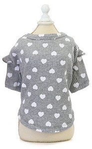 Nové oblečenie pre psov s srdiečkami, jar, jeseň, tričko s motívom srdca pre malé a stredné šteniatka čivavy, yorkshirského shih psíka