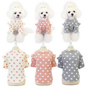 Nové oblečenie pre psov s srdiečkami, jar, jeseň, tričko s motívom srdca pre malé a stredné šteniatka čivavy, yorkshirského shih psíka