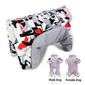 Zimné oblečenie pre psov, nepremokavá bunda pre malých psov, reflexná extra teplá snežná kombinéza s plným krytím brucha pre chlapcov/dievčatá