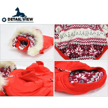 Коледни дрехи за кучета Зимно кученце Pet Dog Coat Jacket For Small Medium Dogs Thicken Warm Chihuahua Yorkies Hoodie Pets Clothing