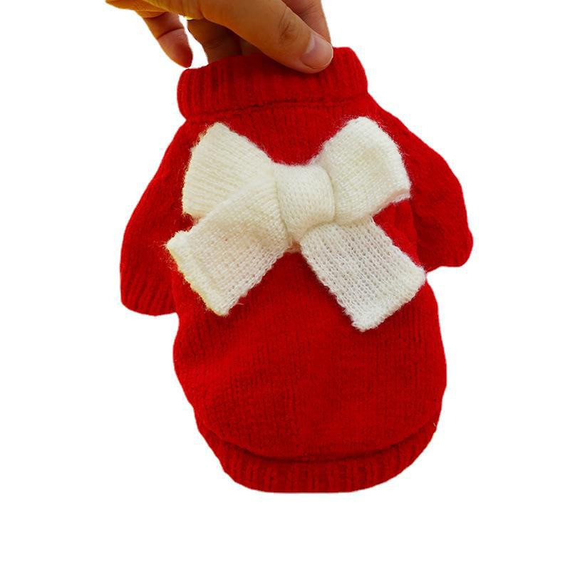 Jesenné/zimné oblečenie pre šteniatka a psov, sveter s mašľou, zahusťovacia bunda s plyšovým vzorom, bišon, hiromi a mačacími kúskami.