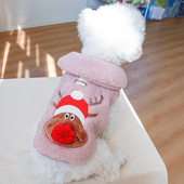 Lemmikloomariided Sügis- ja Talvine soojad jõulud uusaasta Halloween lambavillast fliisvoodriga paksendatud põdrakaru vest