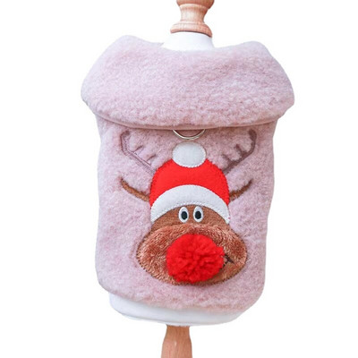 Lemmikloomariided Sügis- ja Talvine soojad jõulud uusaasta Halloween lambavillast fliisvoodriga paksendatud põdrakaru vest