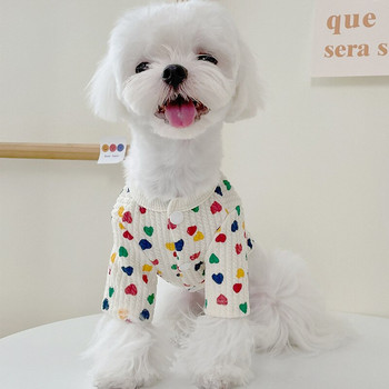 Love Cardigan Ρούχα για σκύλους για κατοικίδια Teddy Pomeranian Bear Μικρό σκυλί Μαλτέζικο σκύλο Χριστουγεννιάτικα ρούχα Πουλόβερ για σκύλους Ρούχα για γάτες Ρούχα για σκύλους
