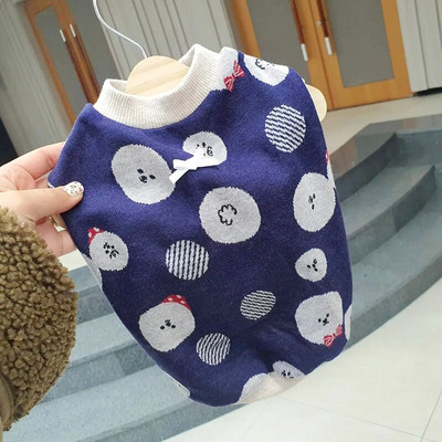 Lemmiklooma koera kampsun Teddy silmkoelised riided Bichon sügistalvised riided kutsika multifilmi riided Yorkshire kaisu puudel Lemmiklooma soojad riided