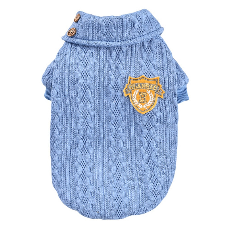 Jesenné a zimné oblečenie pre psov s gombíkovým vzorom, vlnitý pletený sveter, oblečenie pre mačiatka s plyšovým vzorom, malé psy, oblečenie pre psov plemena Pomeranian a Schnauzer.