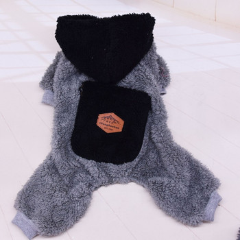 Κοστούμια σκύλου Χειμερινά βελούδινα Ζεστά τετράποδα βαμβακερά παλτό Ρούχα για σκύλους για κουτάβι Γαλλικά μπουλντόγκ Ρούχα φόρμα για κατοικίδια γάτα