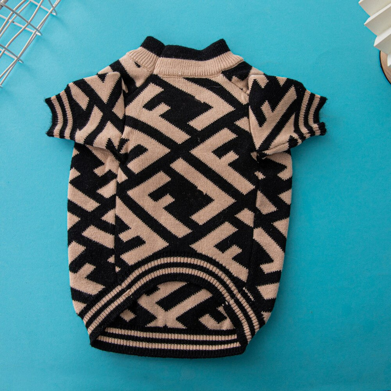 Luxusné zimné oblečenie pre psov pre malého francúzskeho buldočka, čivavu, dizajnový sveter pre domáce zvieratá, dizajnérsky hnedý sveter pre domáce zvieratá, veľkosť XS-2XL