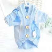 Jesenný sveter pre psov s diamantovým kockovaným vzorom, sveter pre psov s kardiganmi a zapínaním na gombíky, oblečenie pre šteniatka