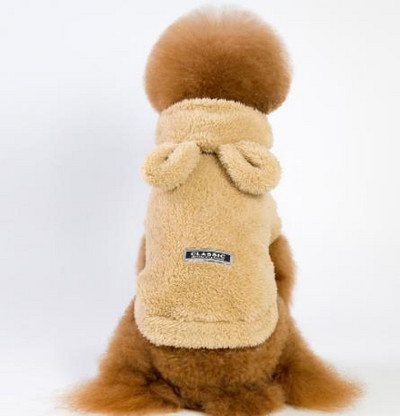 Fleece Dog Hoodie Winter Pet Dog Ρούχα για σκύλους Μπουφάν παλτό Soft Ropa Perro Ρούχα γαλλικού μπουλντόγκ για σκύλους κατοικίδια Ρούχα πατημασιά